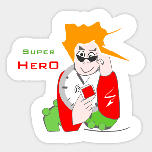 super hero Sticker